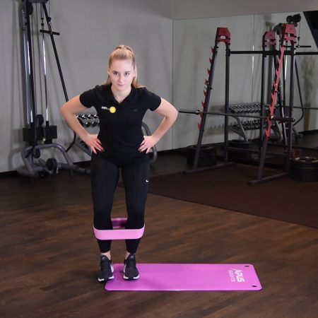 Lateral walk z gumą mini band - just be fit