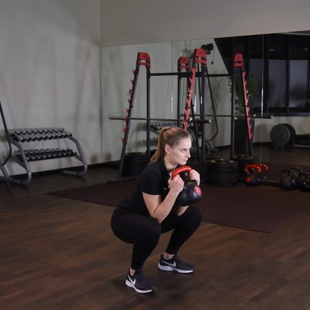 Przysiad z kettlebell - goblet squat - just be fit