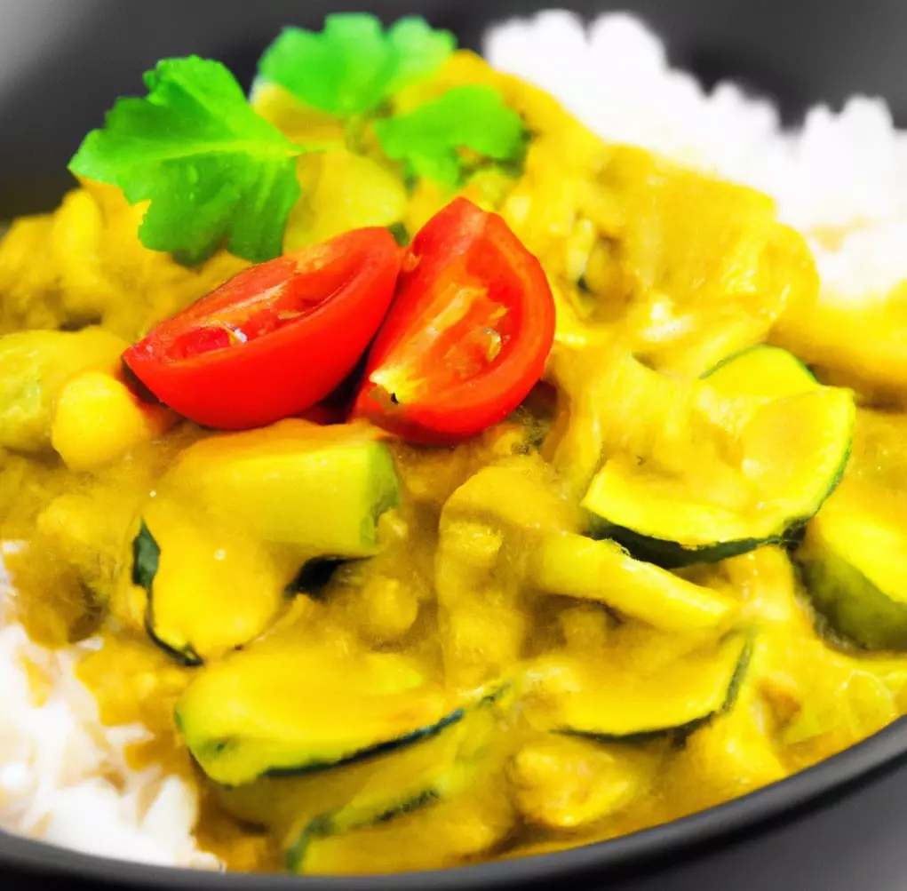 Żółte curry z cukinią i kurczakiem