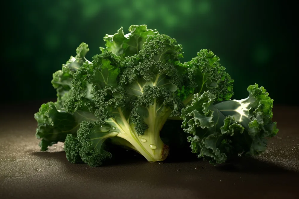 świeże liście jarmużu