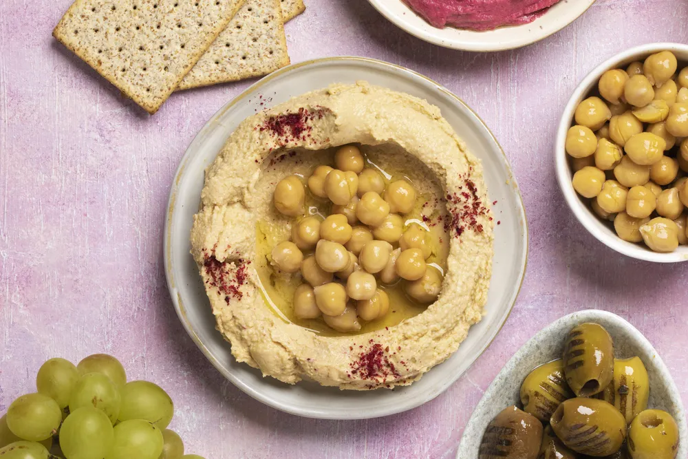 hummus jako dodatek do pasty do chleba
