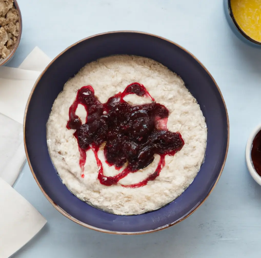 Delikatna gryczanka z musem malinowym