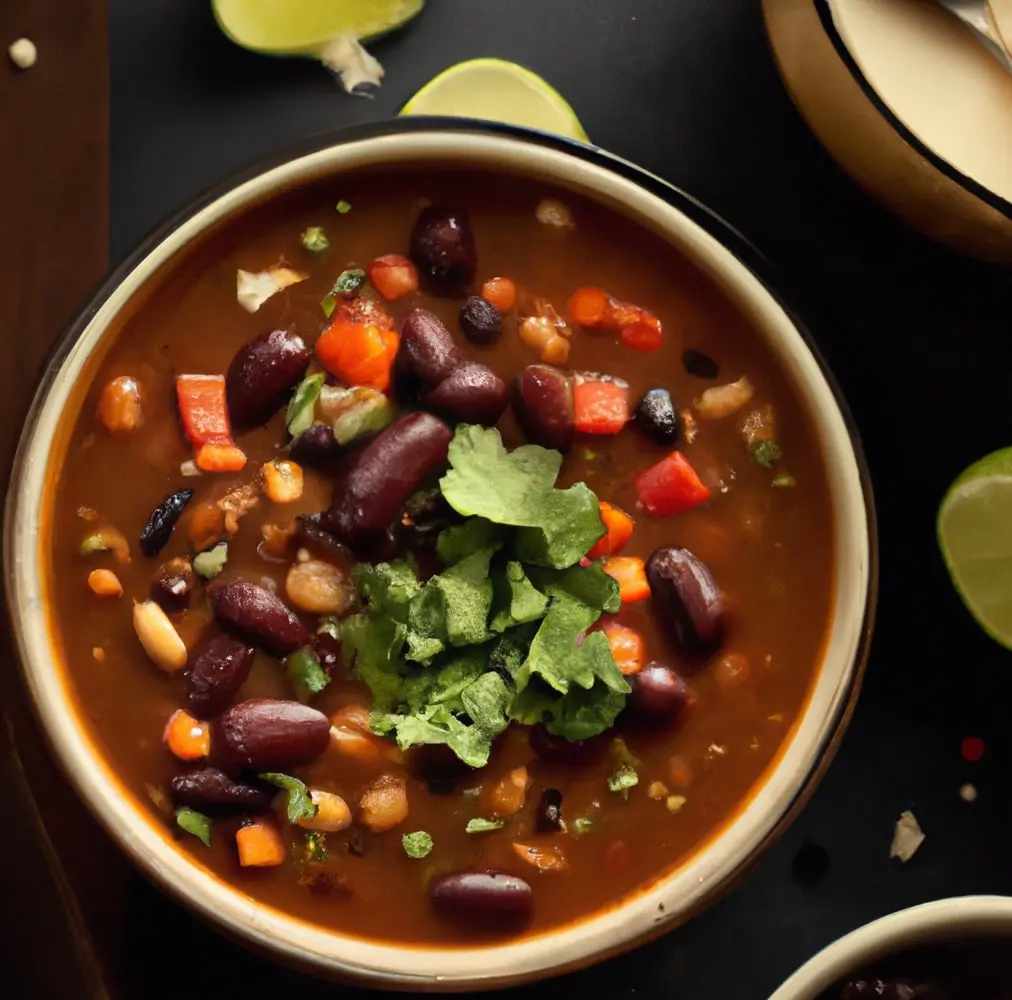 Meksykańska zupa z fasolą i mięsem mielonym