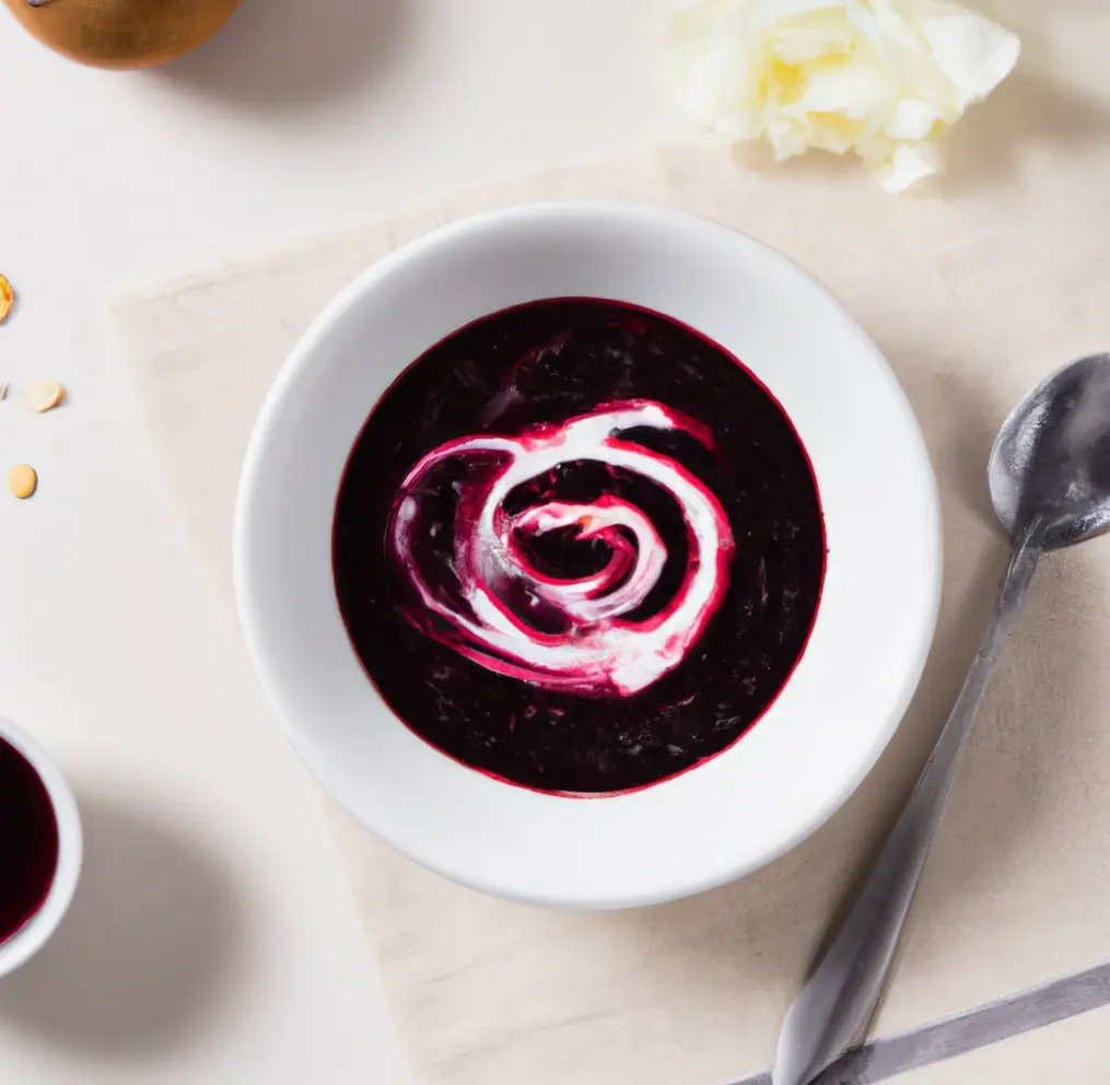 Mus jagodowy z jogurtem