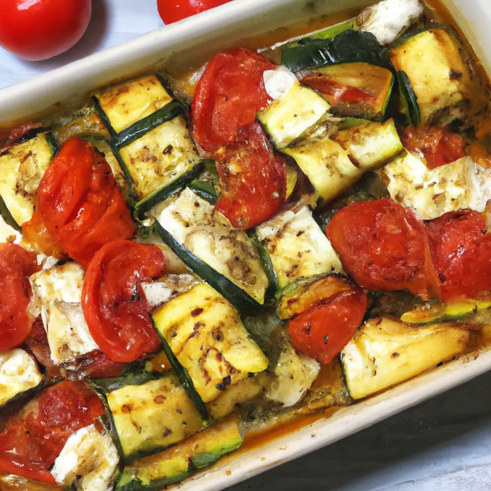 Pieczone warzywa z serem feta