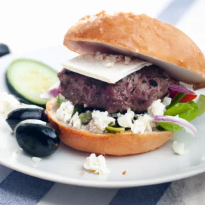 Grecki burger wołowy