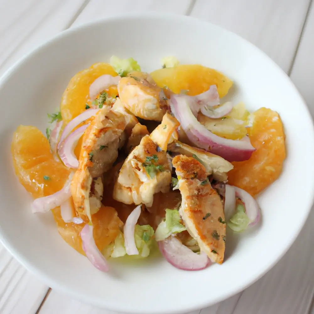 Sałatka z kurczakiem i pomarańczą