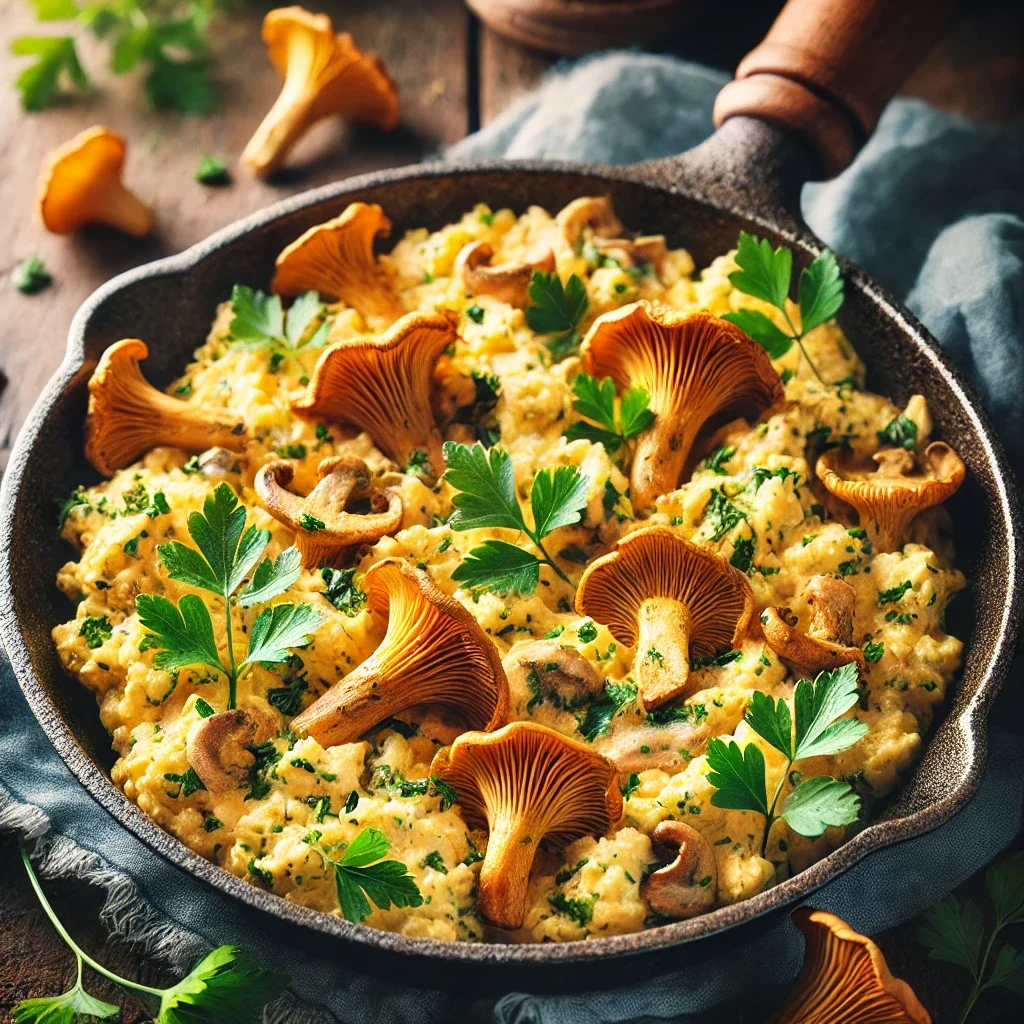 Jajecznica z kurkami