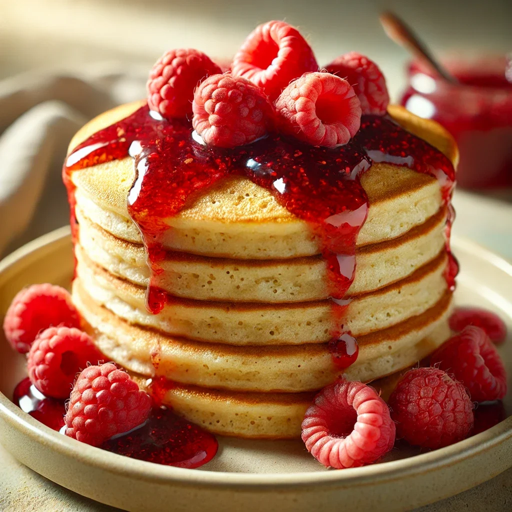 Placuszki z kaszy manny z malinami