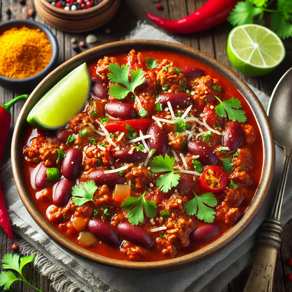 Chili con carne z indykiem i fasolą