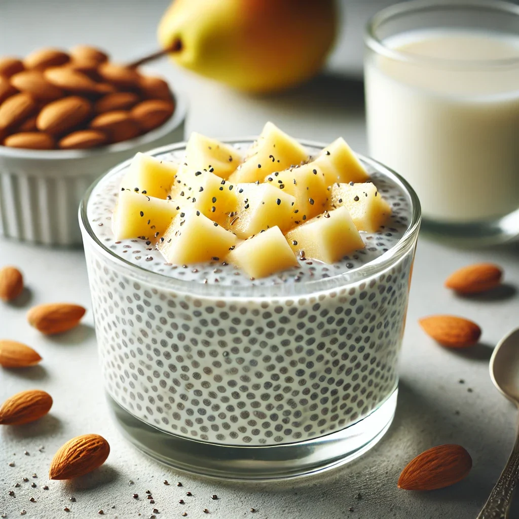 Chia pudding z mlekiem migdałowym