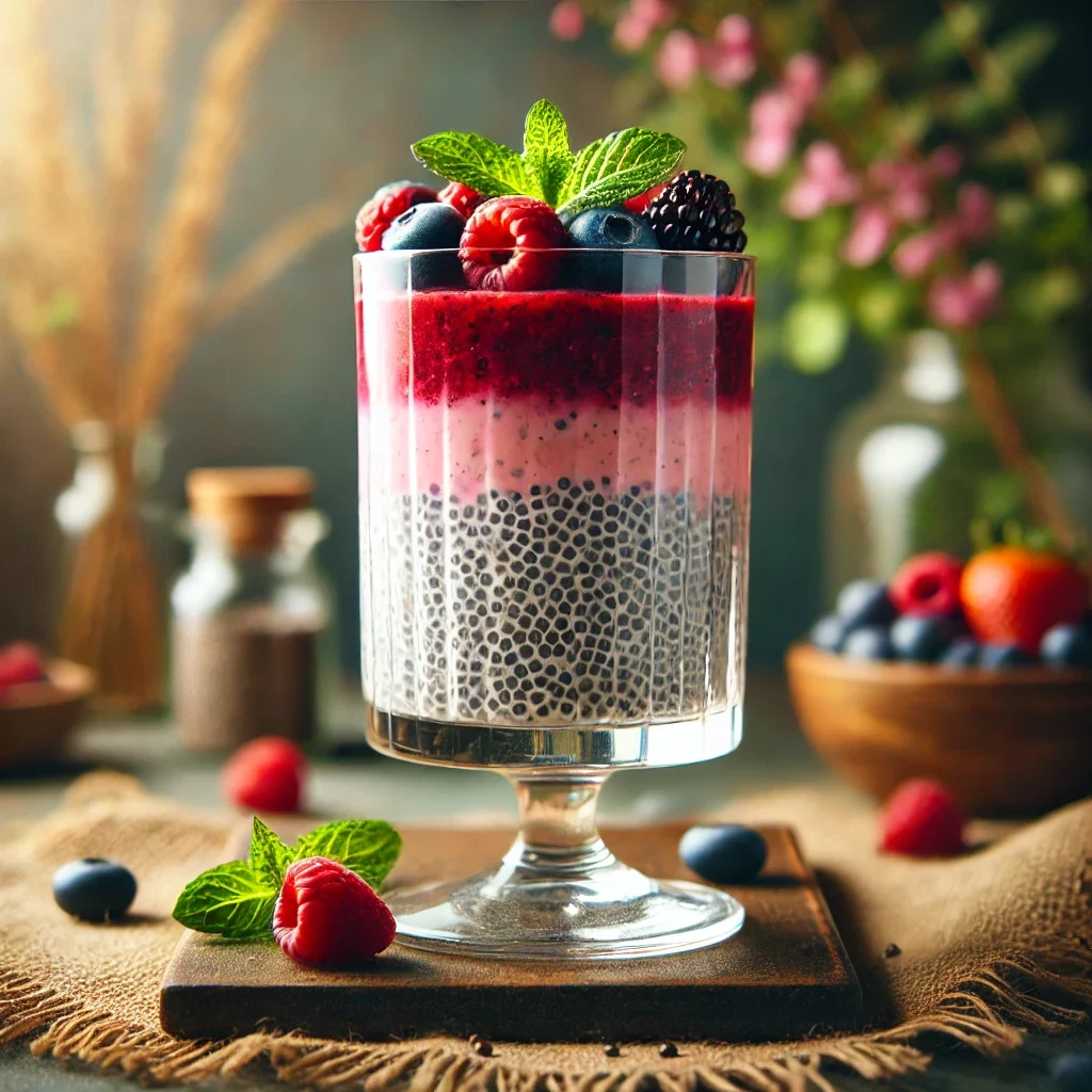 Koktajl z owoców leśnych z chia