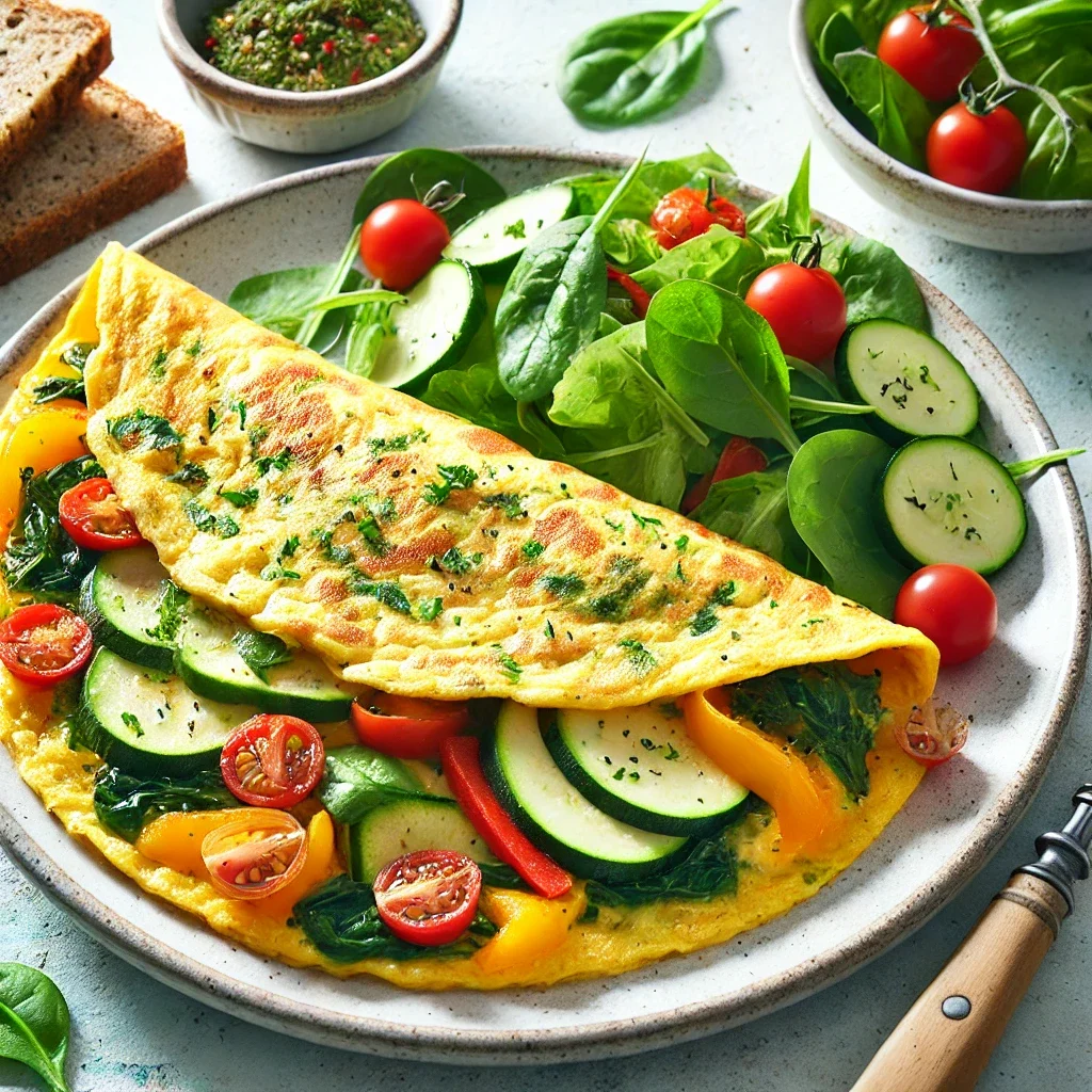 Omlet z białek z warzywami