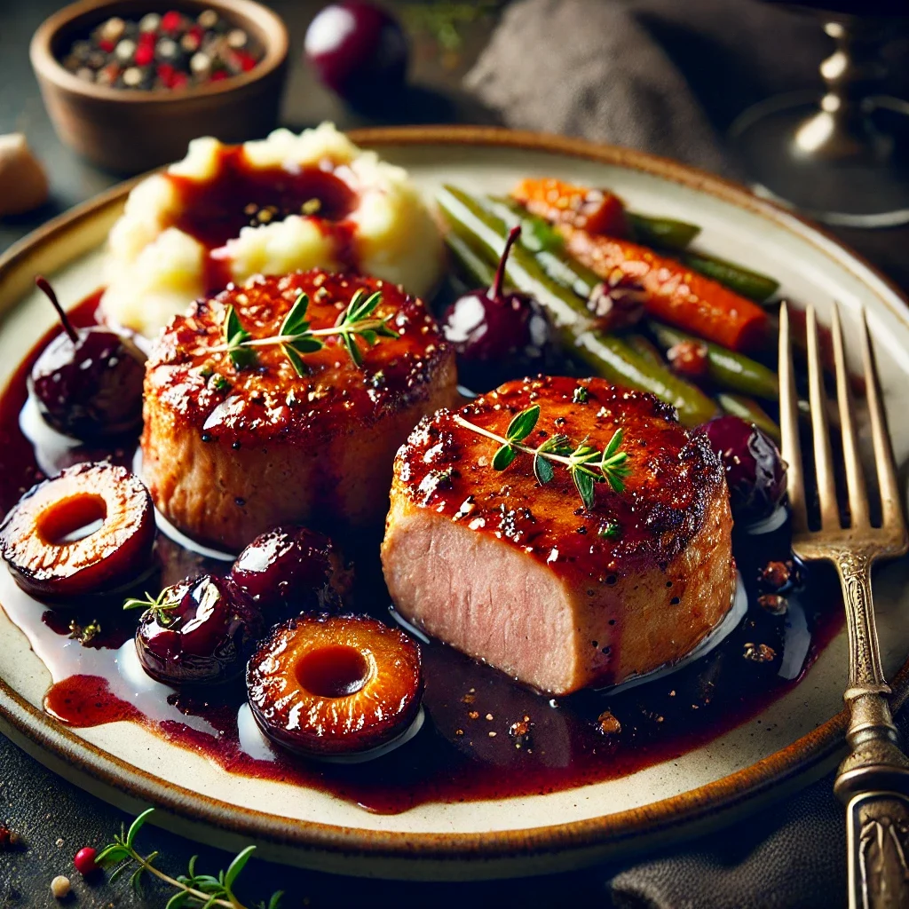 Polędwiczki wieprzowe w sosie śliwkowym