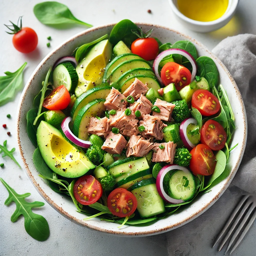 Sałatka z tuńczykiem i awokado
