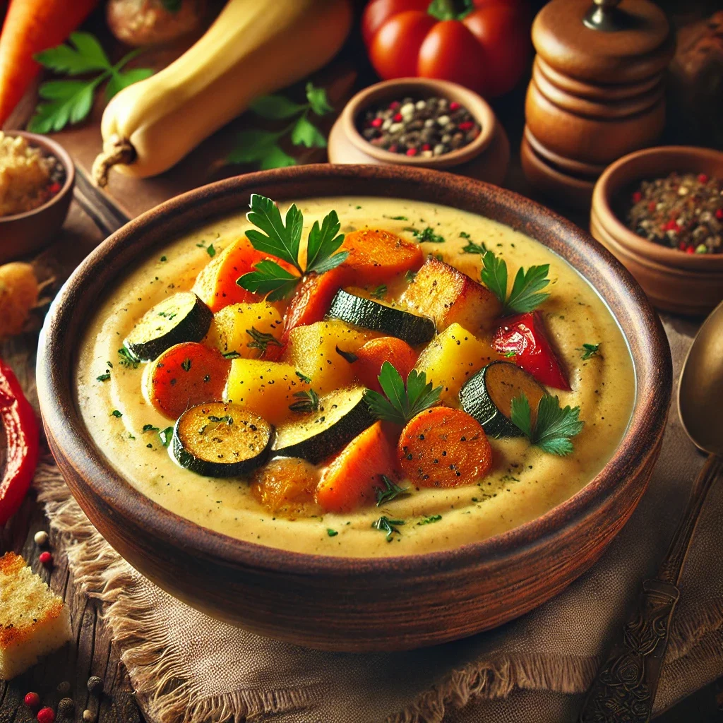 Zupa krem z pieczonych warzyw