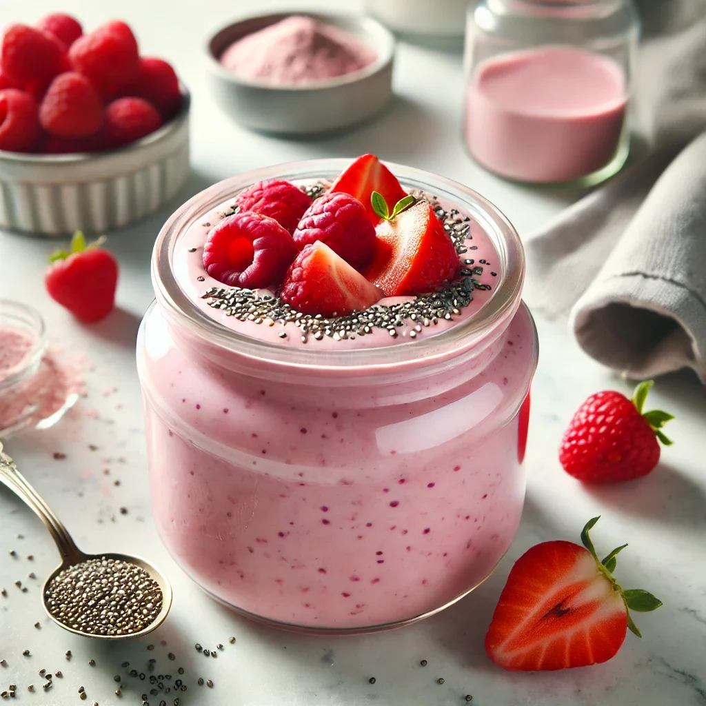 Fit proteinowy pudding różowy