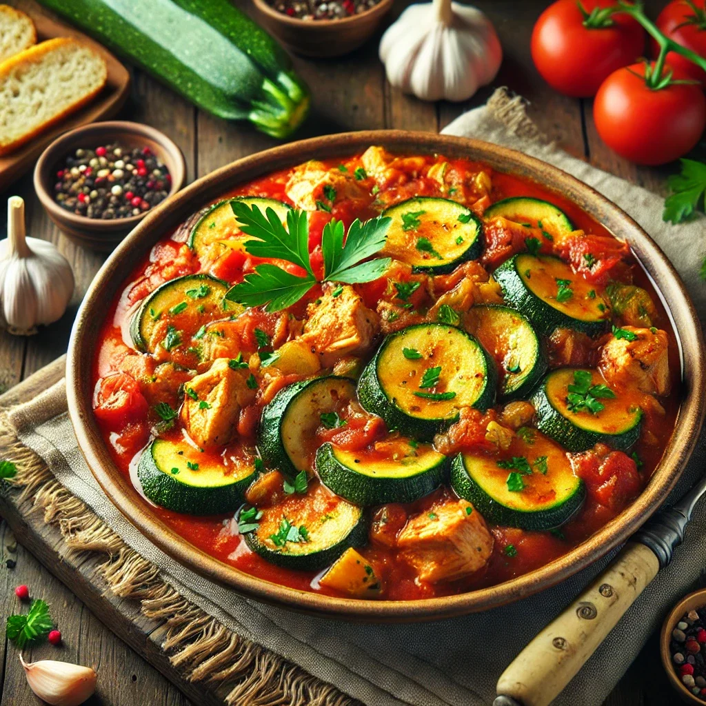 Gulasz z cukinii i kurczaka