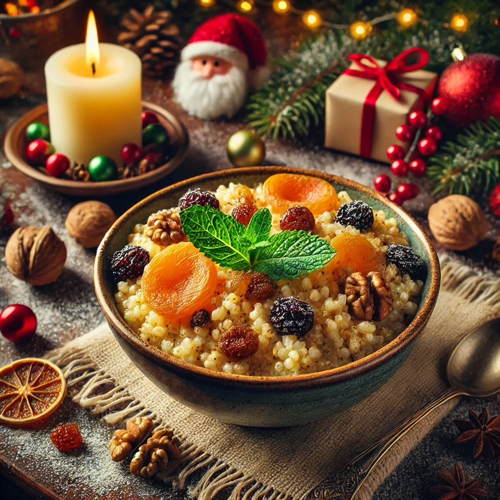 Kasza jaglana z bakaliami i korzennymi przyprawami