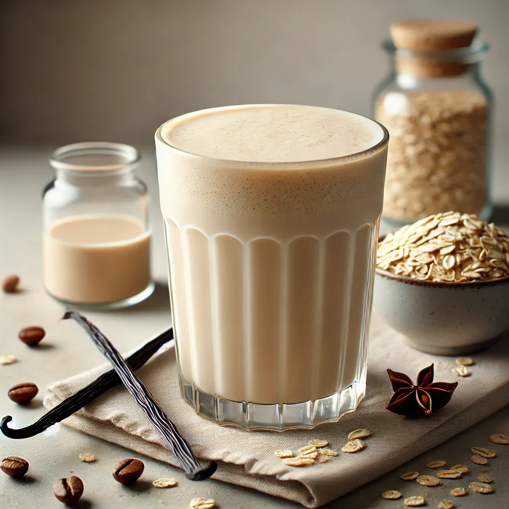 Koktajl owsiany z kawą i wanilią