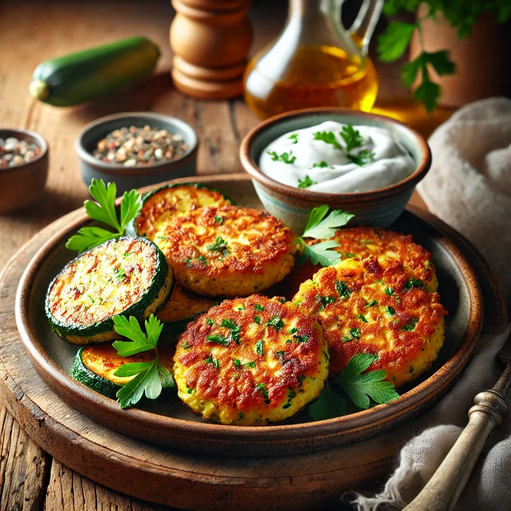 Kotlety z cukinii i sera halloumi