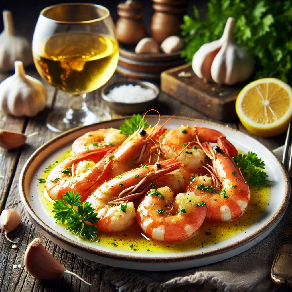 Krewetki w maśle czosnkowym