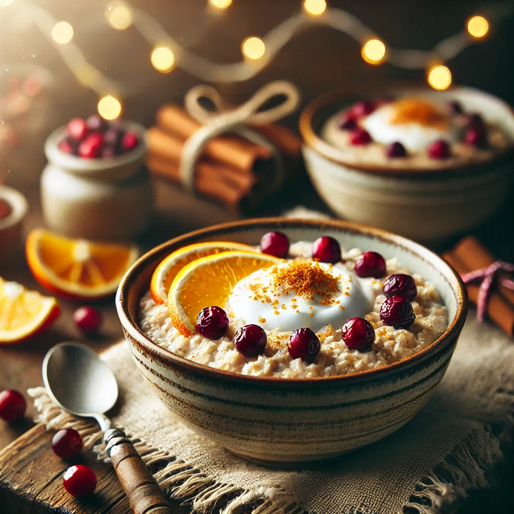 Owsianka z żurawiną i pomarańczą