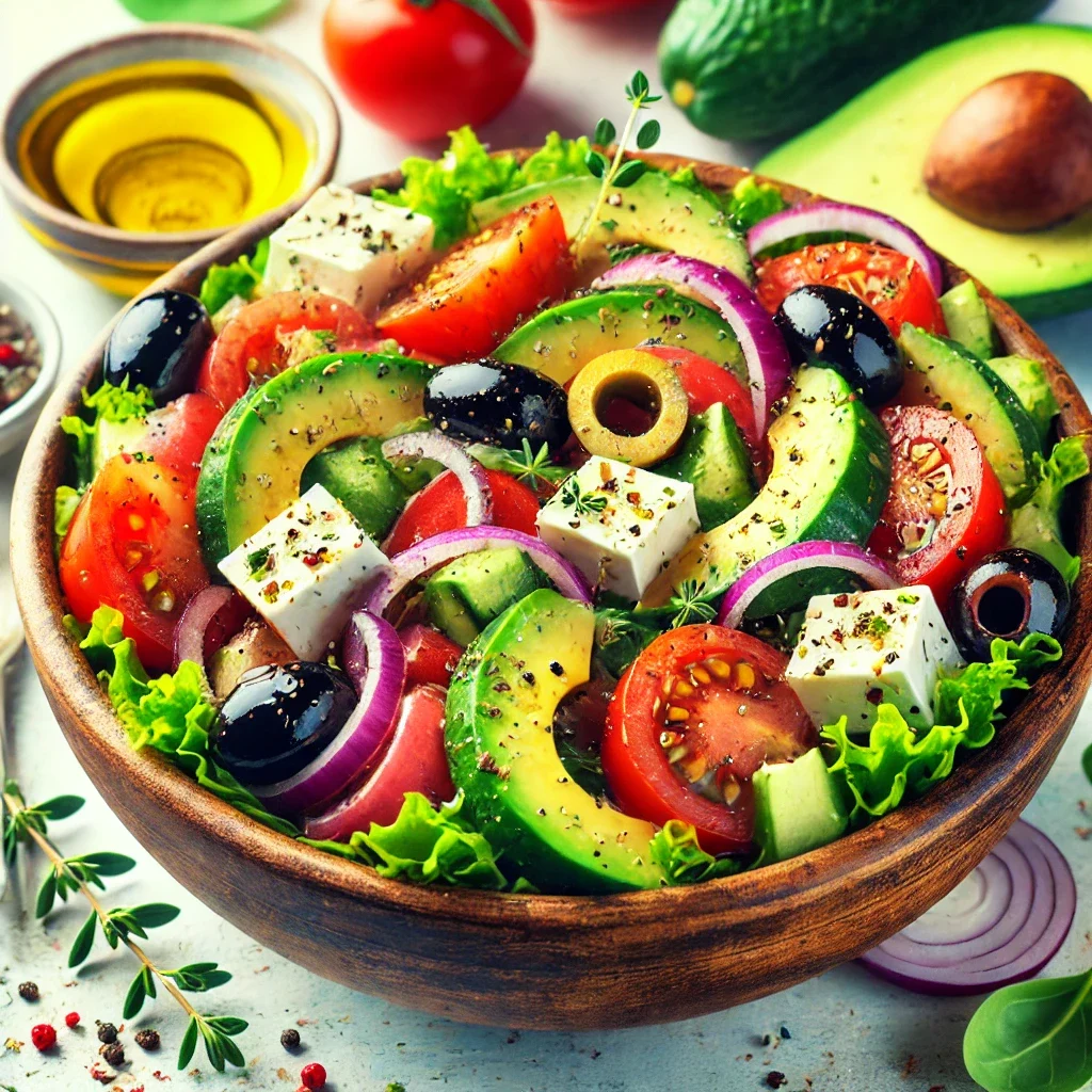 Sałatka grecka z awokado