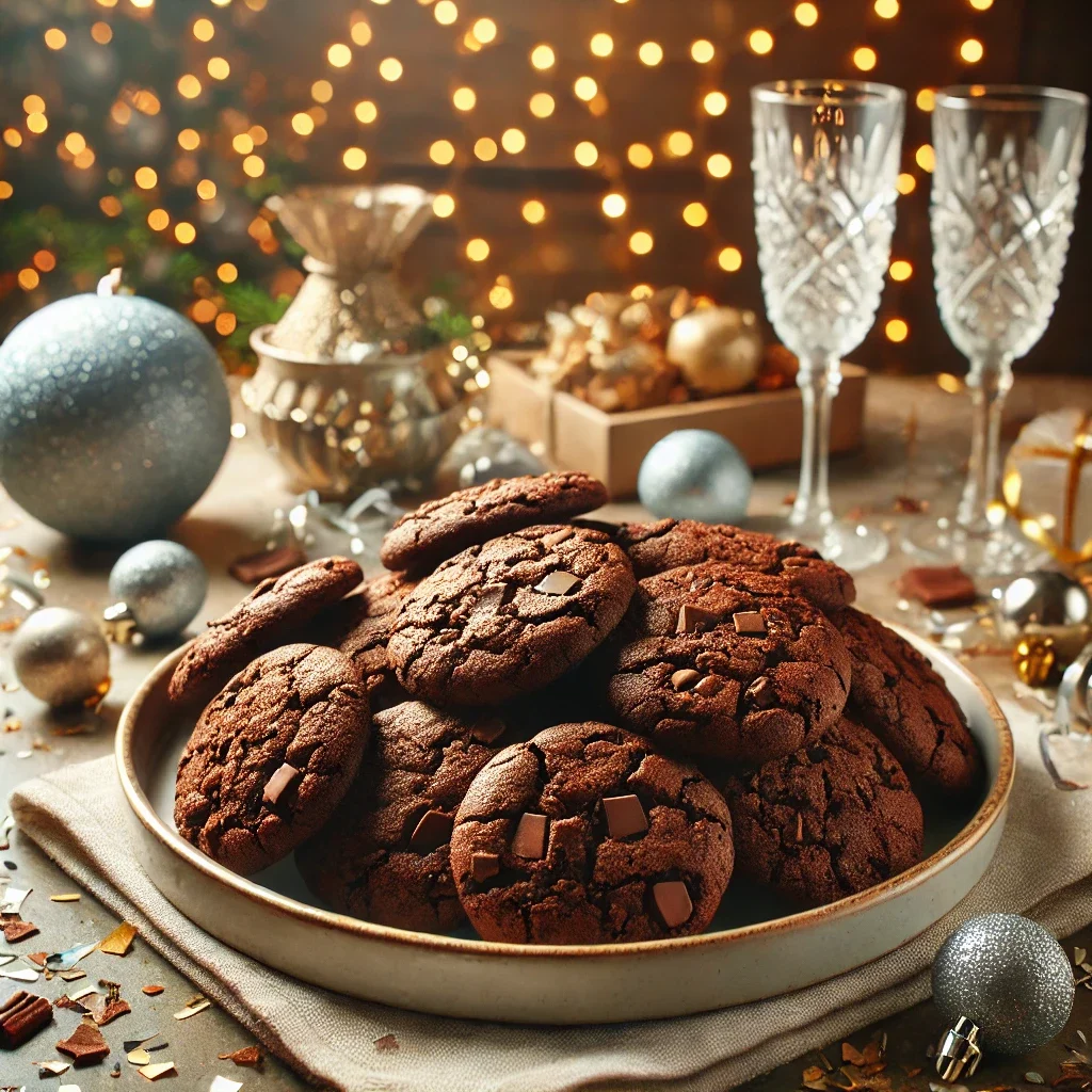 Czekoladowe ciastka z chrupiącym akcentem