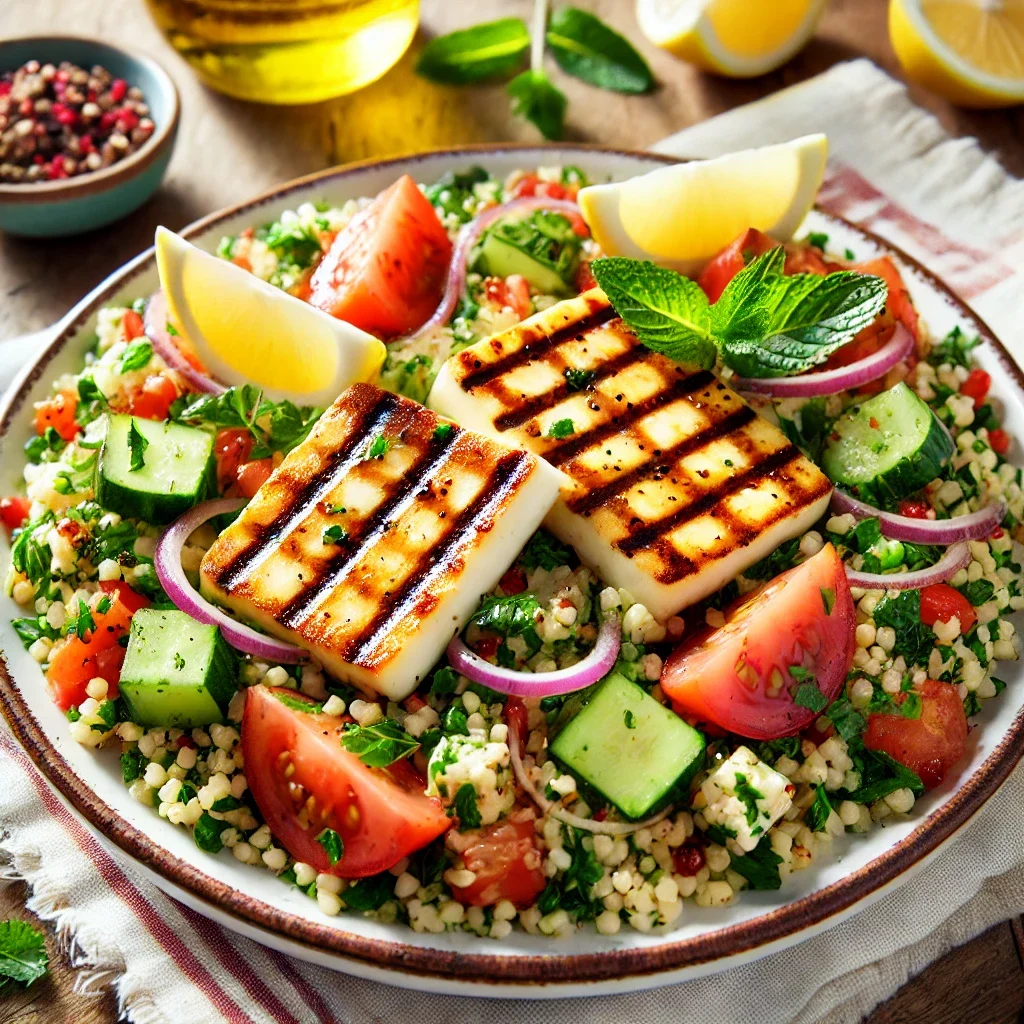 Grillowany halloumi z sałatką tabbouleh